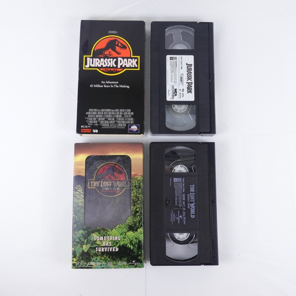 Jurassic Park VHS Lot Of 2 - Jurassic Park and Jurassic Park: The Lost World